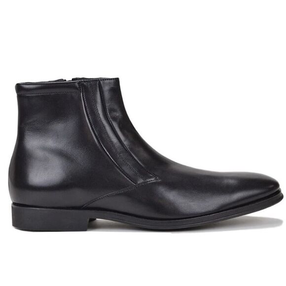 Bruno Magli M01575 Men's Raspino Black Leather Ankle Boots Size 11M - Picture 1 of 13